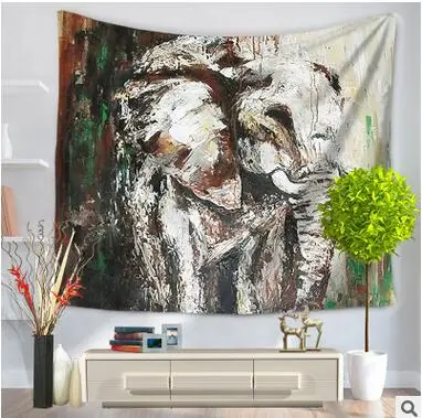 Индийский Слон printingtapestry стене висит Одеяло матрас кемпинг Скатерть Коврик пляжное полотенце солнцезащитный крем шаль - Цвет: as pic