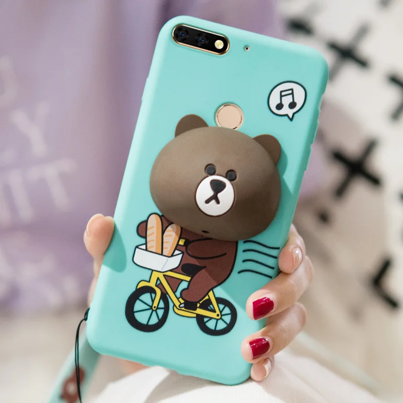 Huawei honor 7C 5 99 &quotЧехол аливо мультфильм милый Медведь Кролик Силиконовый плотный