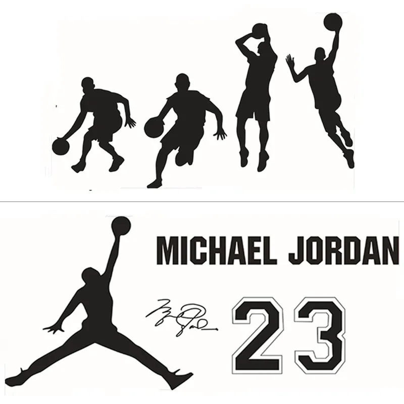 Player Jordan quotes wall decals Basketball sport silhouette vinyl