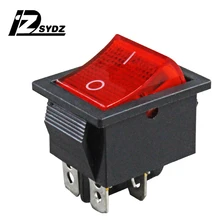 Выключатель электрического нагревателя компьютер ВКЛ/ВЫКЛ кулисный переключатель питания I/O 4 pin с светильник 15/20A 250/125VAC KCD4 переключатель лодки
