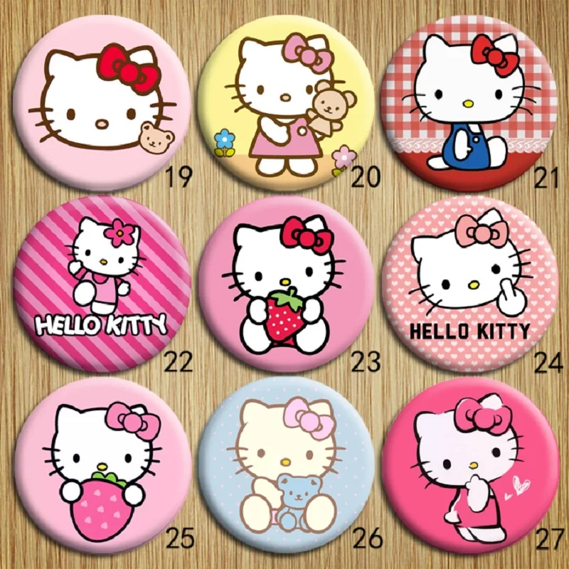 1 шт. милый мультфильм hello kitty жесть брошь значки Рюкзак украшения из ткани броши с