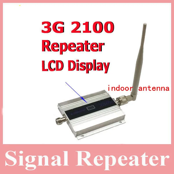 

LCD Display W-CDMA 2100MHz 3G Repeater Mobile Phone 3G Signal Booster Signal Repeater Amplifier with indoor Antenna