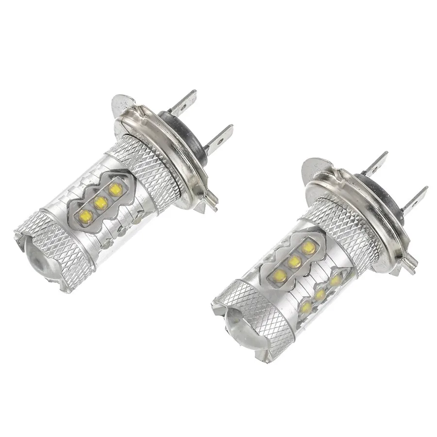 1 Pair H7 LED Bulbs Super Bright For Car Low Beam Headlight DRL Fog Light 8000K