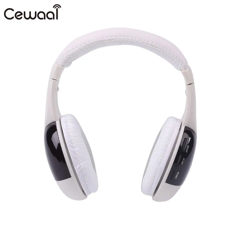 

5 In 1 Wireless Over Head Headset Headphone FM/RF USB With Mic Mobile Phone