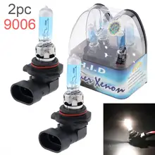 2 шт. 12 В 9006 55W 6000K универсальный белый светильник супер яркие автомобильные ксеноновые галогенные лампы авто спереди головной светильник противотуманные лампы