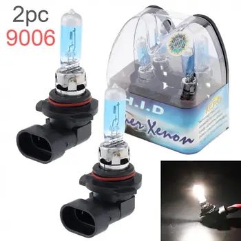 

2pcs 12V 9006 55W 6000K Universal White Light Super Bright Car Xenon Halogen Lamp Auto Front Headlight Fog Bulb