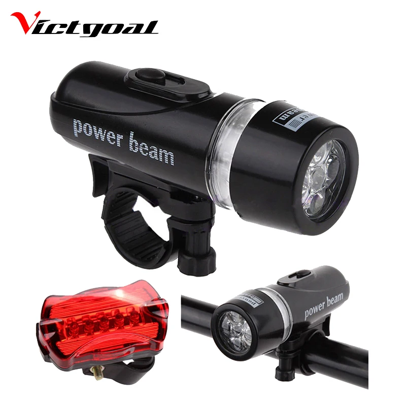 

VICTGOAL LED Bike Light Set Ultrabright Bicycle Headlight Backlight LED Cycling Flashlight Rear Taillight MTB Warning Light Pack