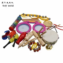 Orff World Children Percussion Instruments Eyes font b Drum b font Cylinder 16pcs Set Early Education