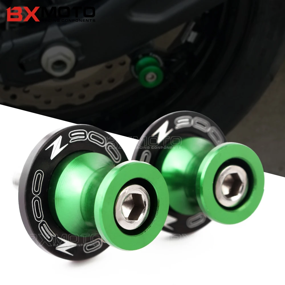

Motorcycle Frame Stand Screws 8mm Motorcycle CNC Swingarm Sliders Spools Paddock Stand Bobbins Swing Arm For Kawasaki Z900 2017