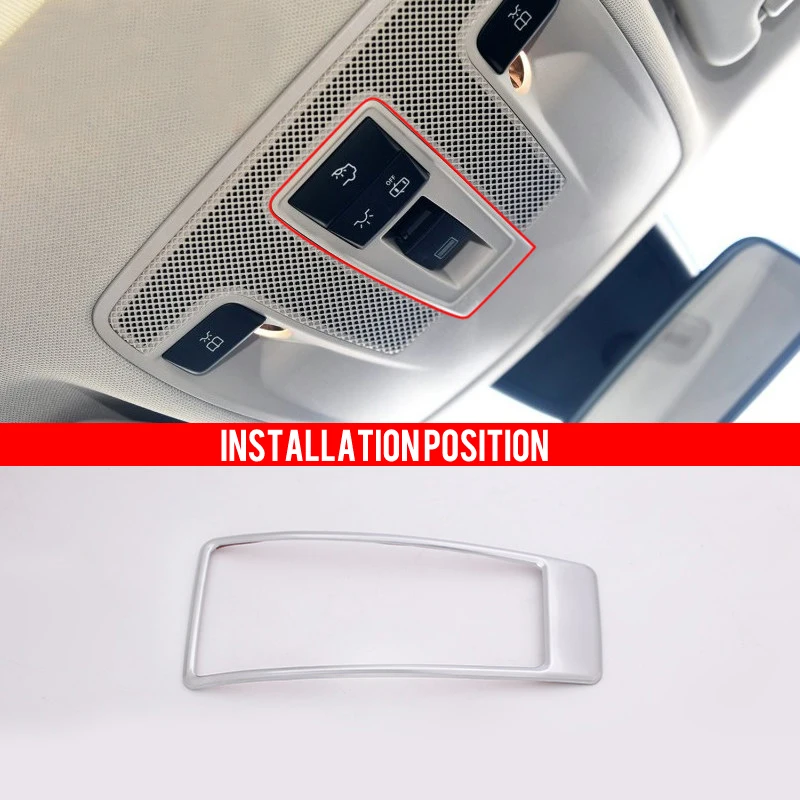 

1pcs ABS Matte Interior Sunroof Window Switch Button Cover Trim For Mercedes Benz A Class W176/B Class W246 2012-2017