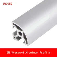 2pcs length 500mm 3030RQ Aluminium Profile EN Standard Brackets DIY Bracket AL Aluminum Extrusion Shape CNC 3D Printer transkoot 20pcs aluminum gusset plate angle 1515 bracket for aluminum extrusion profile 1515 series for 3d printer