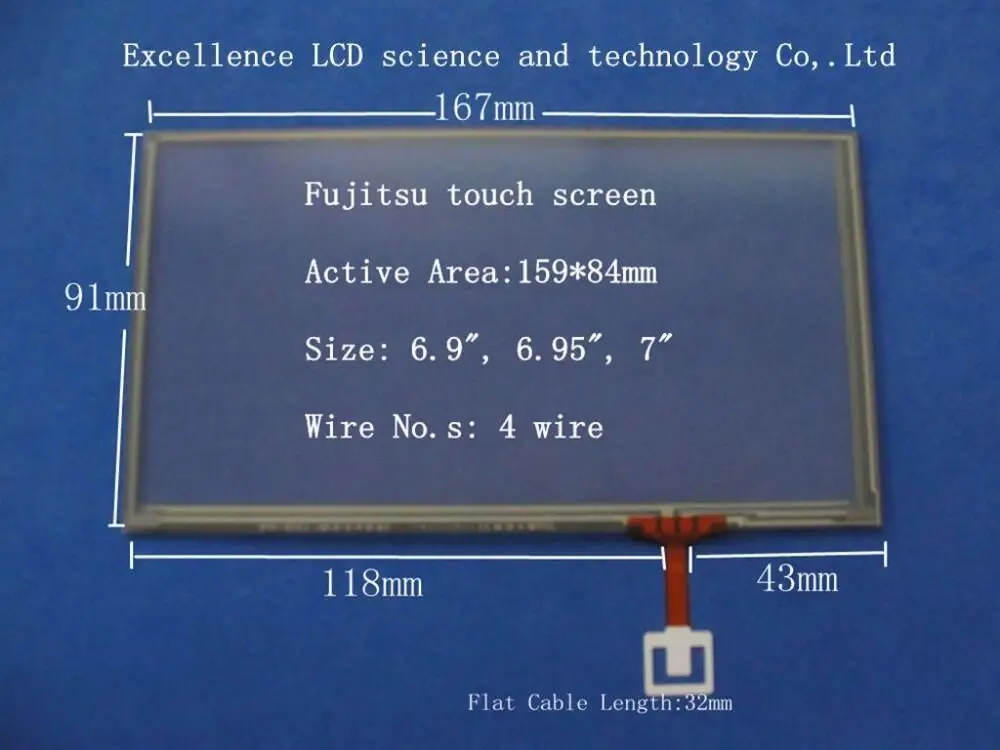 Original 4 wires Touch Screen for Fujistu for Car GPS Navigation