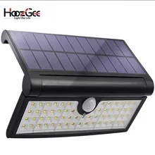HoozGee солнечный уличный свет открытый сад 58 светодиодный яркий датчик движения настенный светильник крыльцо лампа безопасности с широким освещением