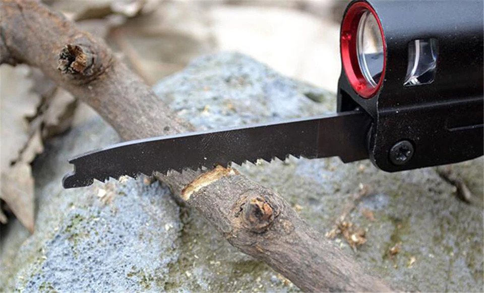 Multifunctional flashlight with saber 17