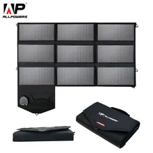 ALLPOWERS Portable 5V 12V 18V 60W USB Solar Cells Panel Power Bank Camping Folding Solar Charger