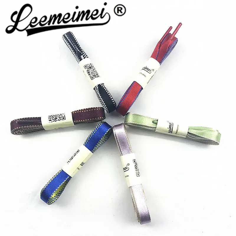

Flat Silk Ribbon Shoe Laces Women Sneaker Sport Shoes Shoelaces Double Multi Color Men Shoelace Strings 100 cm Cordones Zapatos