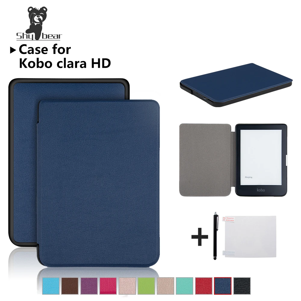 Magnetic-Case Smart-Cover Kobo Ereader Slim PU for Clara HD 6inch Wake-Up Lightweight