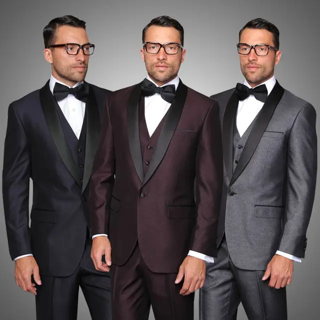 2017 New Gray Navy Blue Wedding Suits For Men S Groom Slim Fit 2017 New Gray Navy Blue Wedding Suits For Men S Groom Slim Fit Modern 1