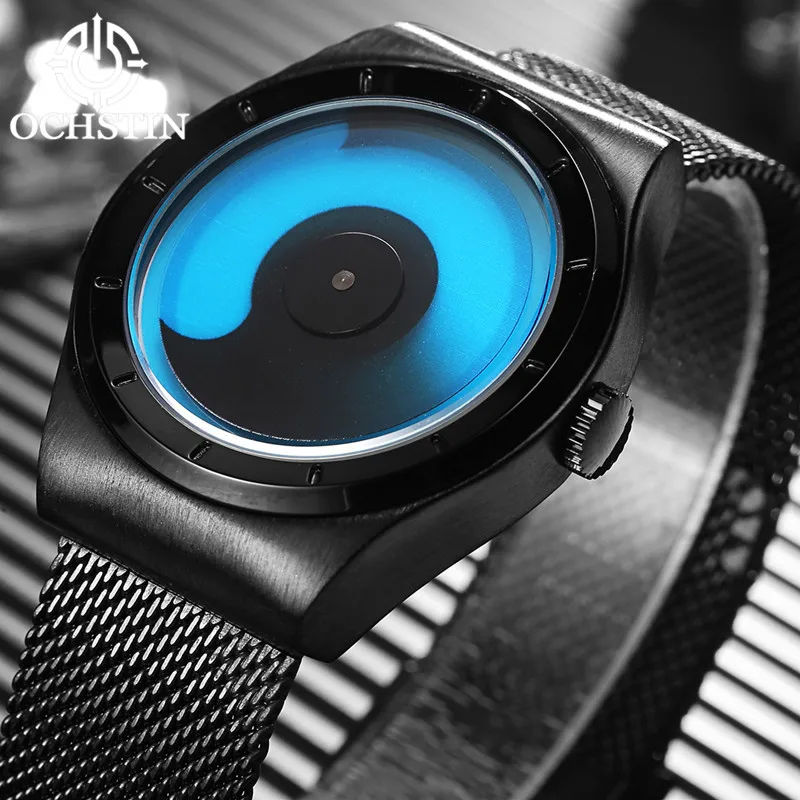 New Fashion top luxury brand OCHSTIN watches men quartz-watch stainless steel mesh strap Military W