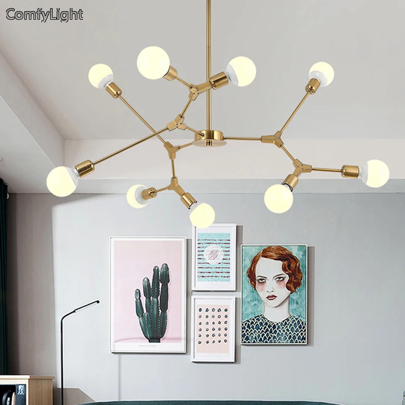 

Mordern LED chandelier light Globe Branching Bubble Living room/Dinning Room/Lobby Lamp Gold Nordic design lamp Fixture lustre