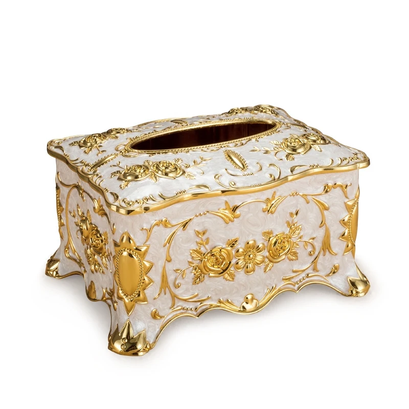 

European-style Russian style creative multi-functional living room tissue box home retro metal hotel restaurant tissue box