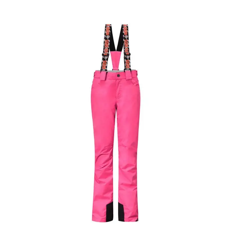 Новые зимние уличные спортивные альпинистские походные брюки ветрозащитные водонепроницаемые лыжные штаны для сноуборда Женские панталоны Mujer зимние комбинезоны - Цвет: Pink