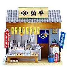 3D бумажная модель салона магазина морепродуктов