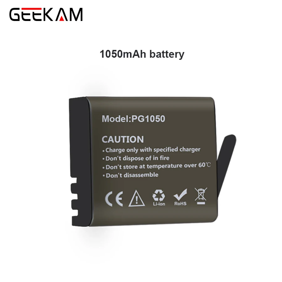 GEEKAM 1050Mah Sport Action Camera Battery For EKEN H9 H9R H3 H3R H8PRO