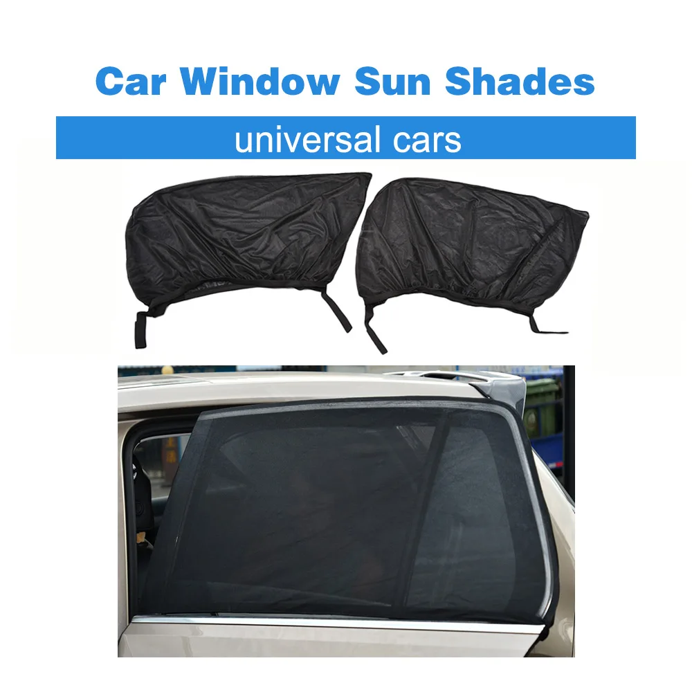 2Pcs 110X53cm Universal Adjustable Car Window Sun Shades Sunshine
