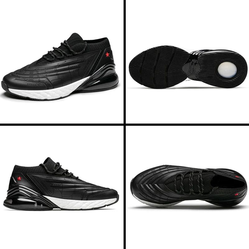 ONEMIX 270 Running Shoes Men Leather Upper Air Cushioning Soft Midsole Sneakers Casual Outdoor Trainers Max 12.5