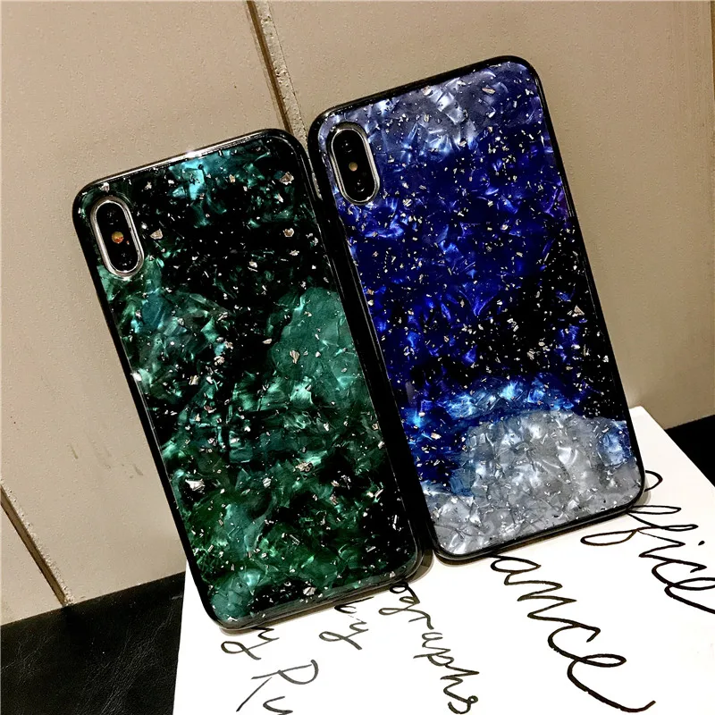 

Luxury Glitter Conch Shell Coque for Huawei P30 P20 Pro Case Drop Glue Gradient Color Cover for Huawei Nova 4 3 3i Case Fundas