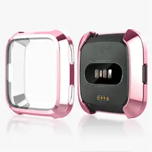 Покрытие+ ТПУ защитный силиконовый чехол для Fitbit Versa полная Защита экрана для Fitbit Versa чехол 61014