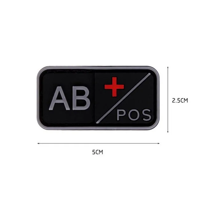 3D ПВХ A+ B+ AB+ O+ Положительный POS A-B-AB-O-отрицательный NEG Тип крови группа патч для одежды Военный резиновый нагрудный знак крючок и петля - Цвет: 19