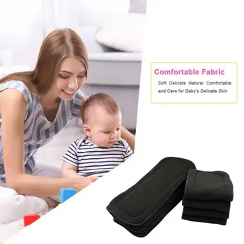 

Bamboo Fiber Baby Nappies Reusable Washable Inserts Diaper Cover Wrap Cloth Water Absorption and Breathability