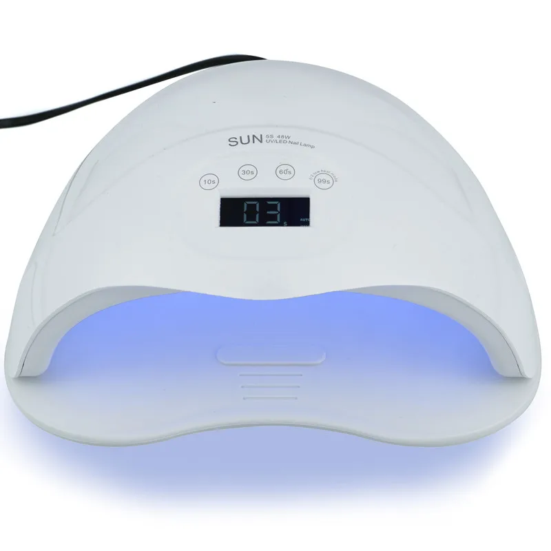 SUN 5s Nail Lamp 48W UV LED Lamp for All Gel Curing Polish White Light with Auto Sensor 24 Leds