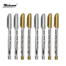 Золотой Серебряный художественный металлический цвет Diy альбом Скрапбукинг маркер ручка канцелярские принадлежности Papelaria школьные канцелярские принадлежности