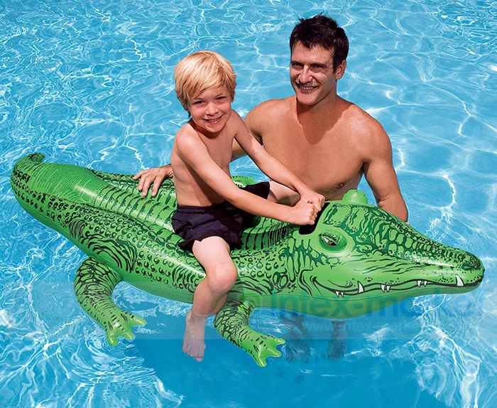 

Kingtoy 168*86CM PVC Inflatable Crocodile Pool Floats 2016 Brand New Summer Children Pool Toys Water Toys For Kids