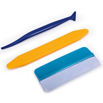 

EHDIS 3pcs Vinyl Car Wrap Tools Squeegee Window Tints Tool Stickers Film Glue Remover Household Car Cleaning Tools Ice Scraper