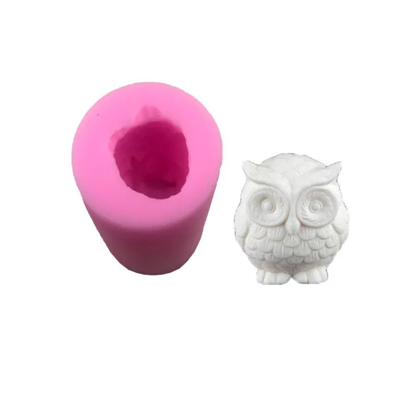 Симпатичные 3D силиконовая форма для выпечки/сова-3D в виде животных Jewelry