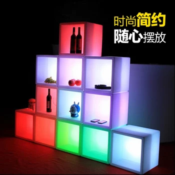 

LED night light Color Remote control bar KTV decor night lamp Square Locker Rack Waterproof living room lighting luminaria