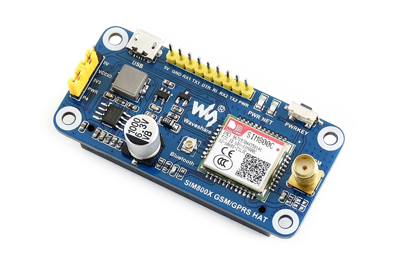 SIM800C GSM/GPRS HAT GSM/GPRS/Bluetooth функции связи для Raspberry Pi легко отправляют