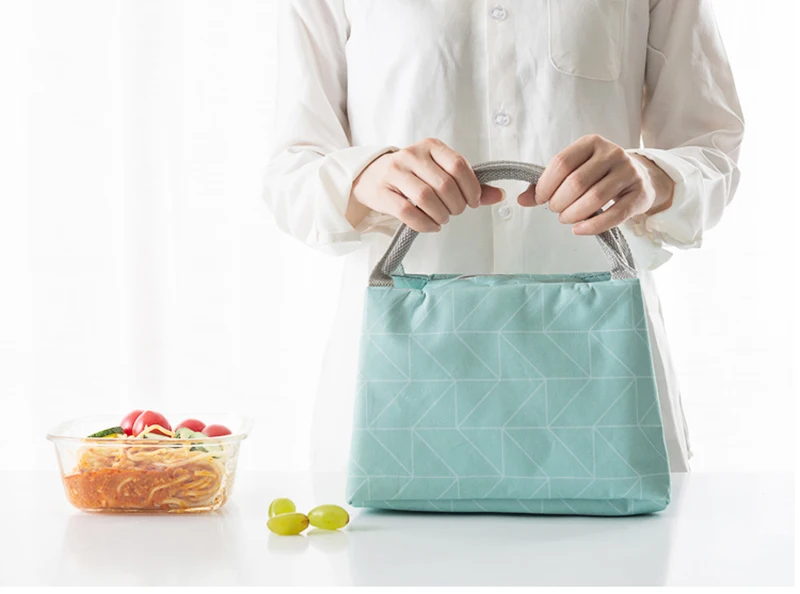 LIYIMENG Lunch Box Handbag Students Food Organizer Waterproof Fruit Container Kitchen Storage Dinner Bag B2