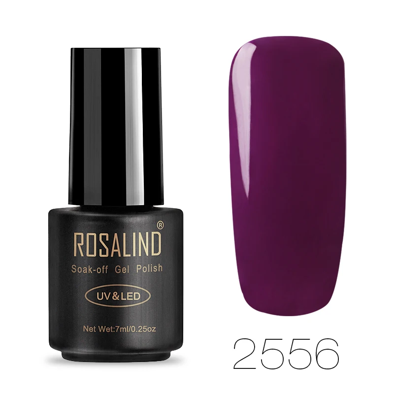 ROSALIND UV набор гель-лаков для ногтей для маникюра Полиакриловый геллак Vernis полуперманентные УФ гибридные лаки для ногтей - Цвет: 2556