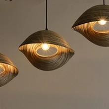 Бамбуковые тканые подвесные светильники в форме морской раковины, подвесные светильники для кухни, комнаты, подвесные светильники, домашний декор, куранты, столовая, бар, магазин