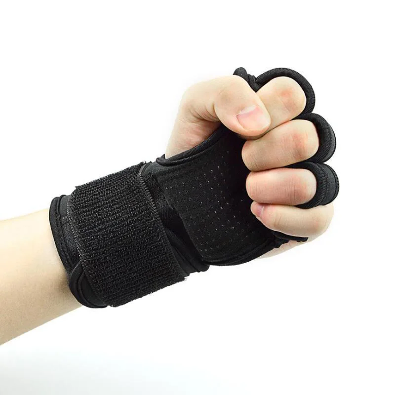 Weight Lifting Training Gloves Palm Protector Fitness Sports Body Building Gymnastics Grips Gym Hand Palm Wrist Support 1 Pair