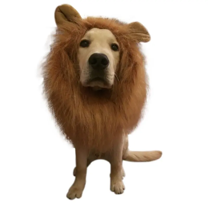 

Halloween Role Play Pet Dog Costume Lion Mane Wigs With Ears Hair Pet Hair Accessories Hair Lion Festival Party Halloween costu
