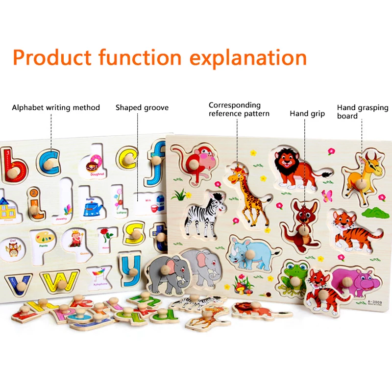 Деревянные цифровая головоломка матч игрушки головоломка Монтессори Дошкольное образование изучение алфавита игрушки Детский день