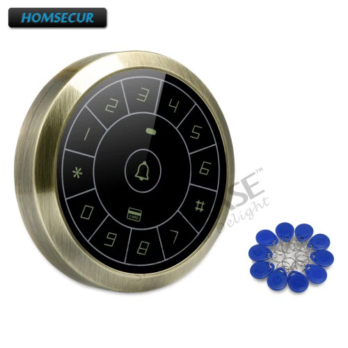 

HOMSECUR Waterproof Touch Keypad 125Khz RFID Proximity Reader Access Control+10* Keyfobs