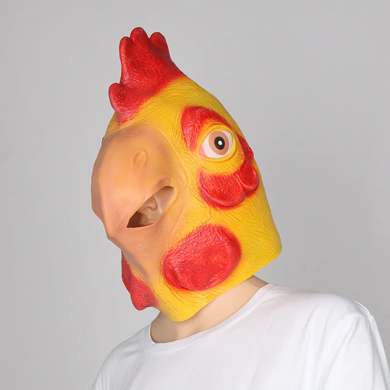 Animal Chicken Mask Head Halloween Party Prop Carnival Latex Rubber big