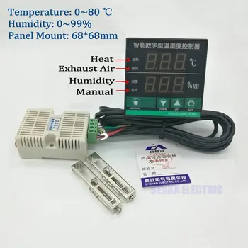 

Digital PID Intelligent Egg Hatch Temperature and Humidity Controller Thermostat with Sensor